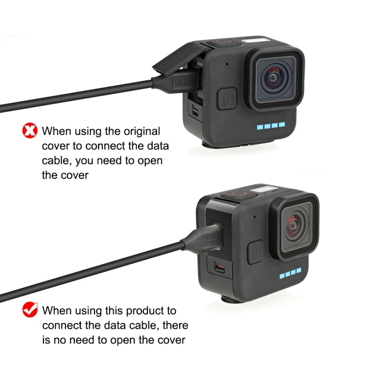 For GoPro Hero11 Black Mini PULUZ Metal Battery Side Interface Cover (Black) - free shipping - PMC TechLife - Order now!