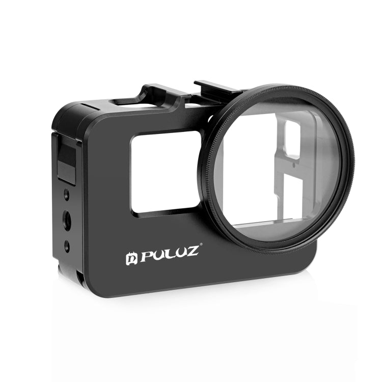 For Insta360 Ace Pro / Ace PULUZ Metal Cage Adapter Frame with 52mm UV Filter & Adapter Ring (Black) - Mount & Holder by PULUZ | Online Shopping South Africa | PMC TechLife | Buy Now Pay Later Mobicred