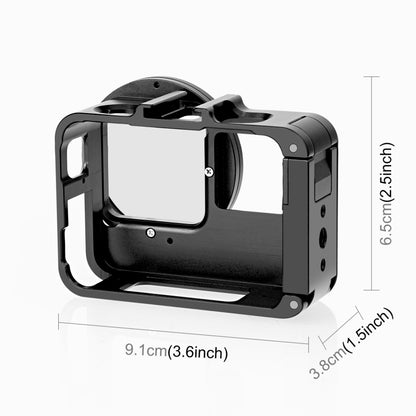 For Insta360 Ace Pro / Ace PULUZ Metal Cage Adapter Frame with 52mm UV Filter & Adapter Ring (Black) - Mount & Holder by PULUZ | Online Shopping South Africa | PMC Jewellery | Buy Now Pay Later Mobicred