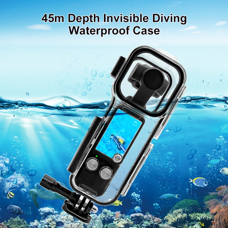 For DJI Osmo Pocket 3 PULUZ 45m Underwater Waterproof Housing Diving Case (Transparent) - Case & Bags by PULUZ | Online Shopping South Africa | PMC Jewellery | Buy Now Pay Later Mobicred