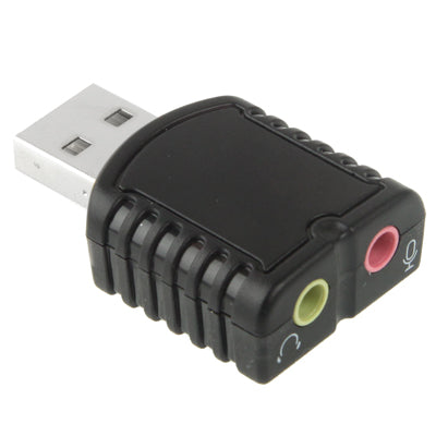 USB 2.0 Stereo Sound Adapter, External Power Not Required(Black) - USB Sound by PMC Jewellery | Online Shopping South Africa | PMC Jewellery | Buy Now Pay Later Mobicred