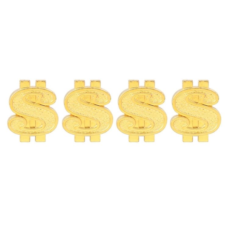 Universal 8mm Dollar Style Plastic Car Tire Valve Caps, Pack of 4(Gold) - Tire Valve Caps by PMC Jewellery | Online Shopping South Africa | PMC Jewellery