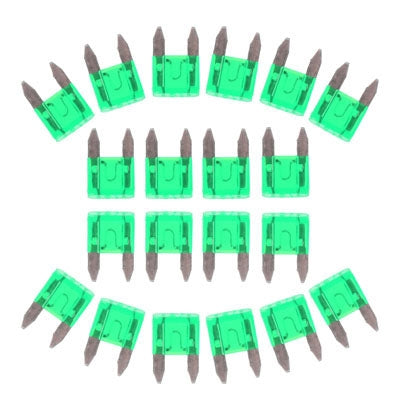 100 PCS Auto Mini Blade Fuse, DC 12V 30A(Green) - Fuse by PMC Jewellery | Online Shopping South Africa | PMC Jewellery