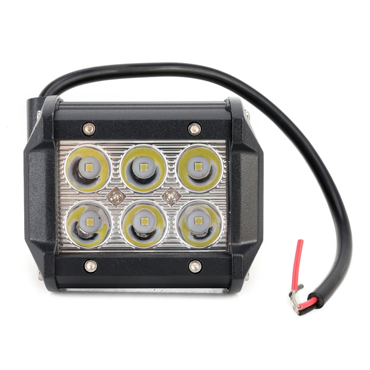 18W 6 LED White Light Condenser Engineering Lamp / Waterproof IP67 SUVs Light, DC 10-30V(Black) - Work Lights by PMC TechLife | Online Shopping South Africa | PMC TechLife | Buy Now Pay Later Mobicred