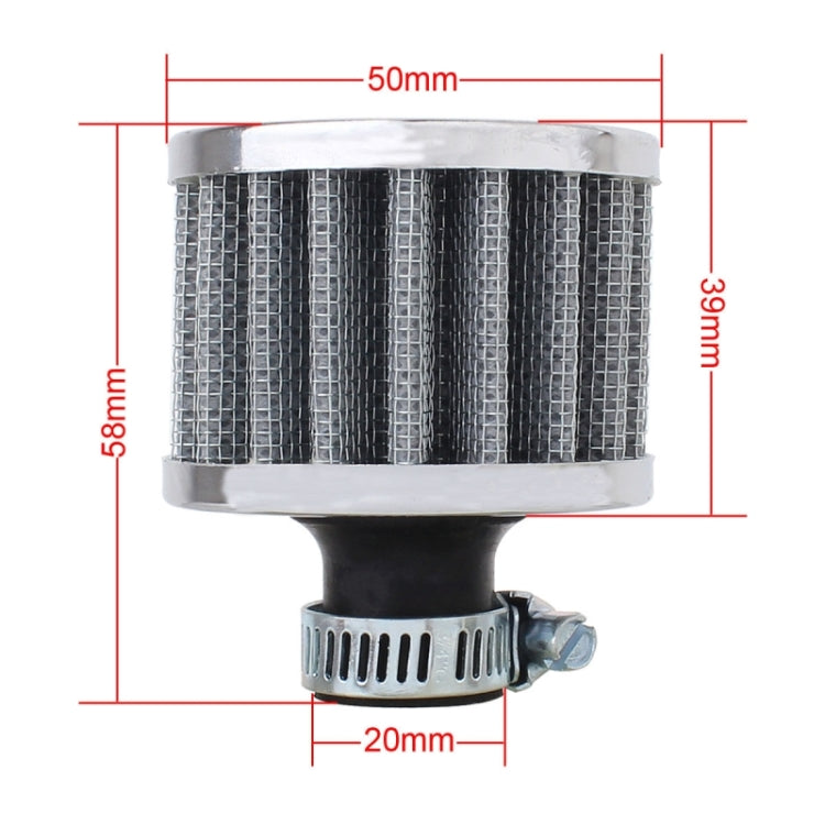 MZ 50mm Universal Mushroom Head Style Air Filter for Car(Silver) - Air Intake System by PMC Jewellery | Online Shopping South Africa | PMC Jewellery