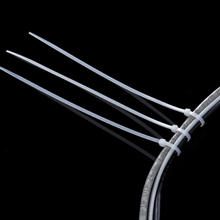 500 PCS 3 x 150mm Self-Locking Nylon Cable Wire Zip Ties(White) - Booster Cable & Clip by PMC TechLife | Online Shopping South Africa | PMC TechLife | Buy Now Pay Later Mobicred