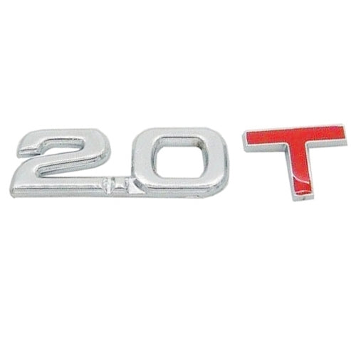 3D Universal Decal Chromed Metal 2.0T Car Emblem Badge Sticker Car Trailer Gas Displacement Identification, Size: 8.5x2.5 cm - 3D Metal Sticker by PMC Jewellery | Online Shopping South Africa | PMC Jewellery | Buy Now Pay Later Mobicred