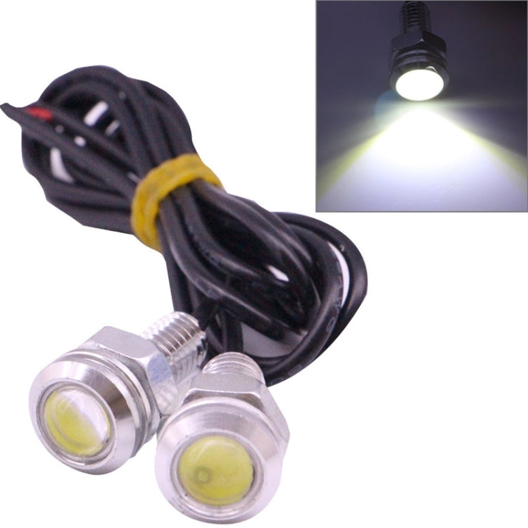 2 PCS 2x 2W Waterproof Eagle Eye Light White LED Light for Vehicles, Cable Length: 60cm(Silver) - Eagle Eye Lamps by PMC Jewellery | Online Shopping South Africa | PMC Jewellery | Buy Now Pay Later Mobicred