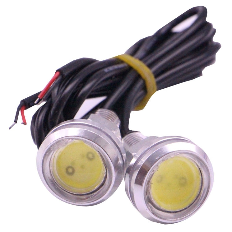 2 PCS 2x 3W 120LM Waterproof Eagle Eye Light White LED Light for Vehicles, Cable Length: 60cm(Silver) - free shipping - PMC TechLife - Order now!