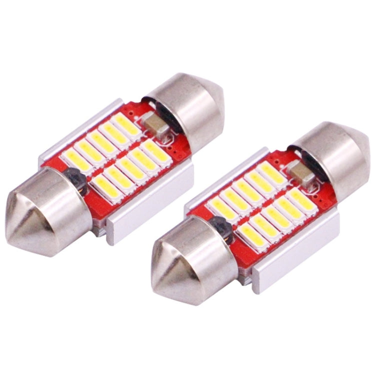 2 PCS 31mm 3W 180LM White Light 10 LED SMD 4014 CANBUS License Plate Reading Lights Car Light Bulb - Dome Lights by PMC Jewellery | Online Shopping South Africa | PMC Jewellery | Buy Now Pay Later Mobicred