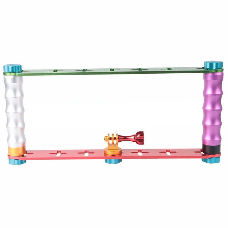 Dual Grip Handle Stabilizer Aluminum Mount Bracket for PULUZ Action Sports Cameras Jaws Flex Clamp Mount for GoPro, Insta360, DJI and Other Action Cameras - Holder by PMC TechLife | Online Shopping South Africa | PMC TechLife | Buy Now Pay Later Mobicred