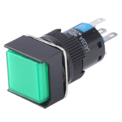 Car DIY Square Button Push Switch with Lock & LED Indicator, DC 24V(Green) - Car Switches by PMC TechLife | Online Shopping South Africa | PMC TechLife | Buy Now Pay Later Mobicred
