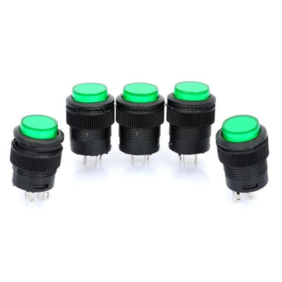 R16-503 16mm 4pin Self-Locking Push Button Switch with Indicator (5 Pcs in One Package, the Price is for 5 Pcs) - Car Switches by PMC Jewellery | Online Shopping South Africa | PMC Jewellery