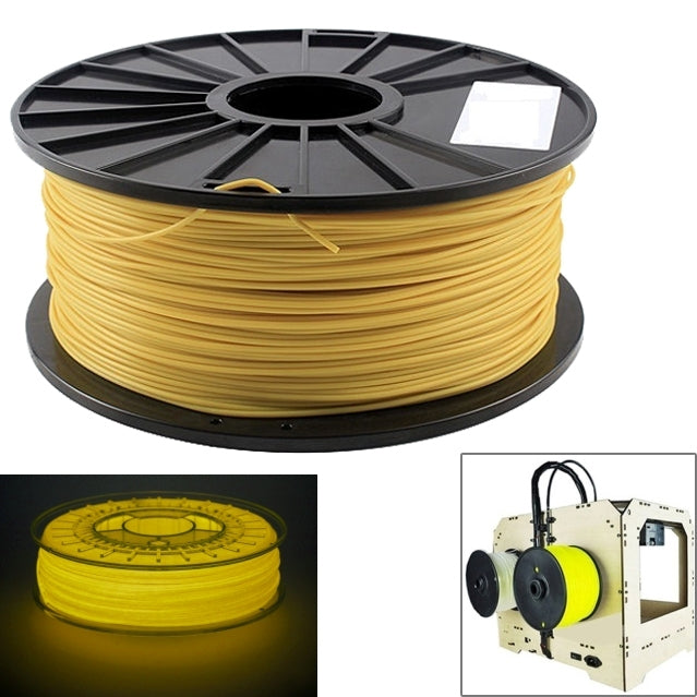ABS 3.0 mm Luminous 3D Printer Filaments, about 135m(Yellow) - free shipping - PMC TechLife - Order now!