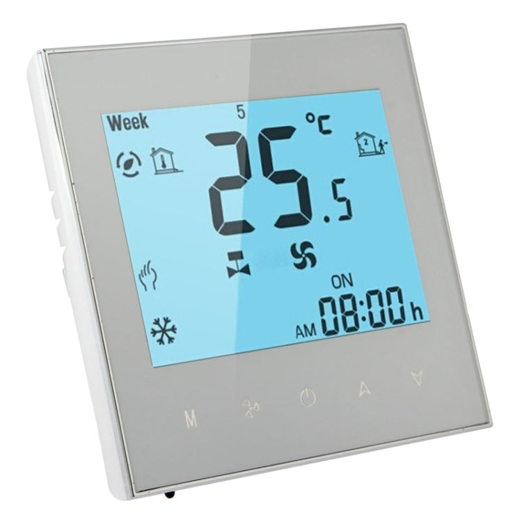 LCD Display Air Conditioning 2-Pipe Programmable Room Thermostat for Fan Coil Unit(White) - Thermostat & Thermometer by PMC TechLife | Online Shopping South Africa | PMC TechLife | Buy Now Pay Later Mobicred