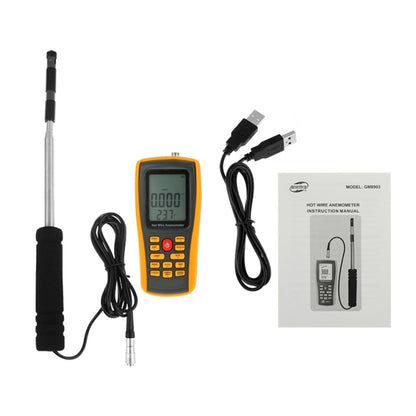 BENETECH GM8903 2.6 inch LCD Screen Digital Hot Wire Wind Speed Wind Temperature Anemometer - Tachometers & Anemometer by BENETECH | Online Shopping South Africa | PMC Jewellery | Buy Now Pay Later Mobicred