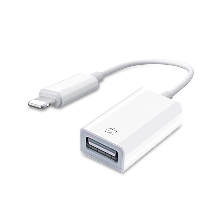 USB OTG Connection Kit  (10cm)(White) - Converter & Adapter by PMC Jewellery | Online Shopping South Africa | PMC Jewellery | Buy Now Pay Later Mobicred