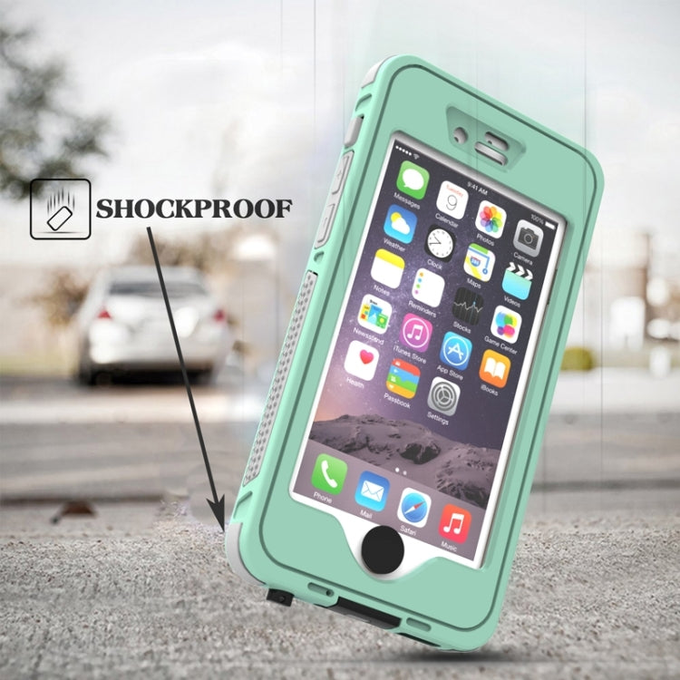 Waterproof Dustproof Shockproof Crushproof Noctilucent Protective Case with Holder for iPhone 6 & 6S(Green) - More iPhone Cases by PMC TechLife | Online Shopping South Africa | PMC TechLife