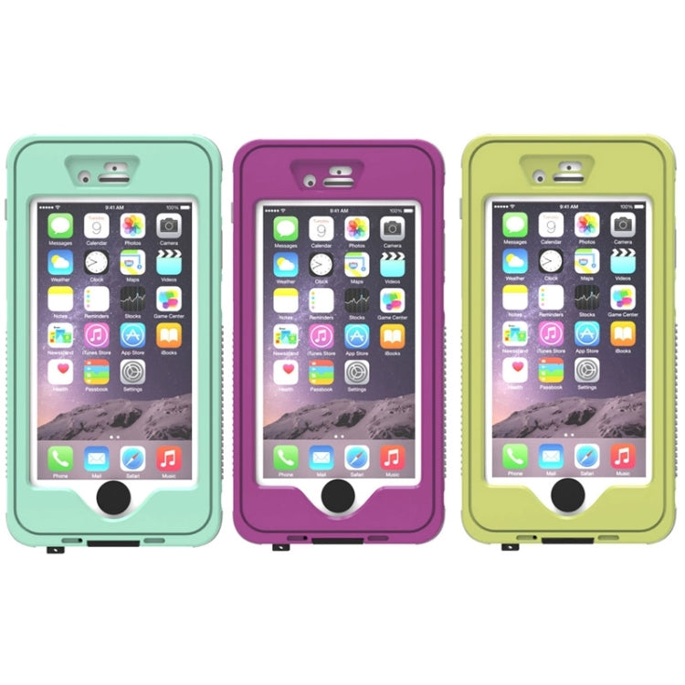 Waterproof Dustproof Shockproof Crushproof Noctilucent Protective Case with Holder for iPhone 6 & 6S(Green) - More iPhone Cases by PMC TechLife | Online Shopping South Africa | PMC TechLife