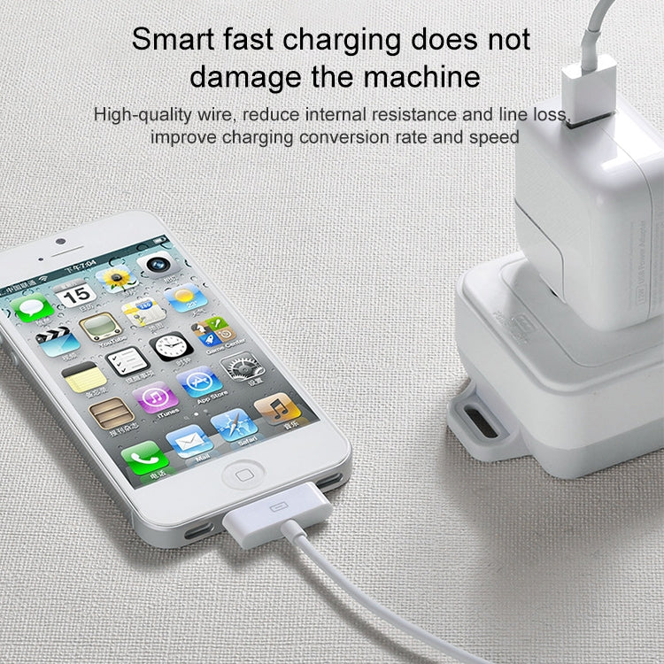 USB Data Cable for New iPad (iPad 3) / iPad 2/ iPad, iPhone 4 & 4S, iPhone 3GS/3G, iPod touch, Length: 1m (Original)(White) - Normal Style Cable by PMC TechLife | Online Shopping South Africa | PMC TechLife | Buy Now Pay Later Mobicred