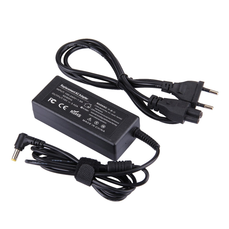 EU Plug AC Adapter 19V 3.42A 65W for Acer Notebook, Output Tips: 5.5x1.7mm(Black) - For Acer by PMC TechLife | Online Shopping South Africa | PMC TechLife | Buy Now Pay Later Mobicred