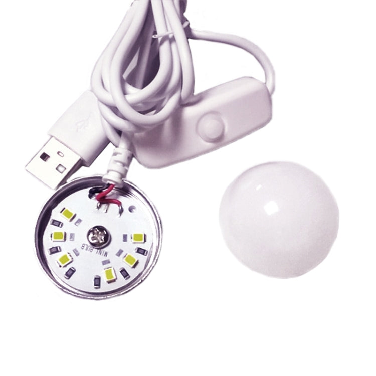 2W USB LED Light Bulb with Magnetic & Cable, USB-2W-WW 5V 140-150Lumens 6 LED - free shipping - PMC Jewellery - Order now!