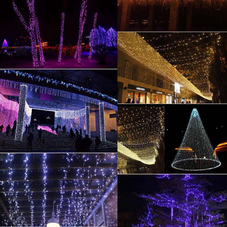 Waterproof  String Light, Length: 10m, 100 LED, Flashing / Fading / Chasing Effect, with Controller, AC 220V, EU Plug(Yellow Light) - free shipping - PMC TechLife - Order now!