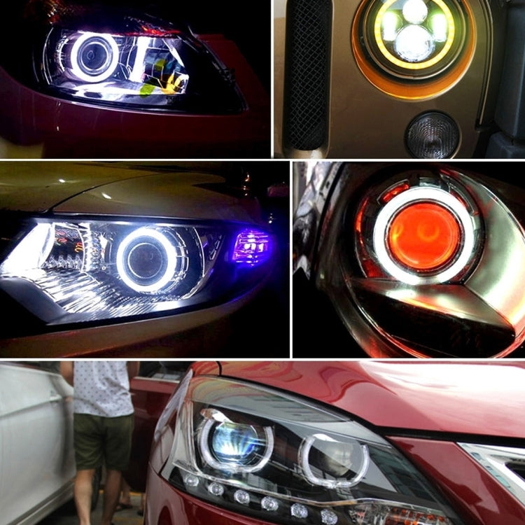 90mm 5W 180LM Angel Eyes Circles Car Headlight COB LED Lights for Vehicles, DC 12-24V (Red Light) - Eagle Eye Lamps by PMC Jewellery | Online Shopping South Africa | PMC Jewellery | Buy Now Pay Later Mobicred