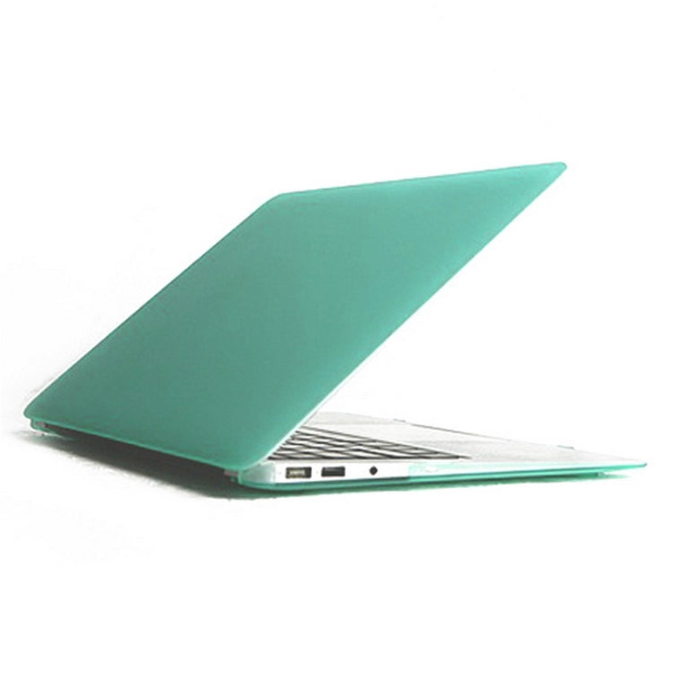 ENKAY for MacBook Air 11.6 inch (US Version) / A1370 / A1465 4 in 1 Frosted Hard Shell Plastic Protective Case with Screen Protector & Keyboard Guard & Anti-dust Plugs(Green) - MacBook Air Cases by ENKAY | Online Shopping South Africa | PMC Jewellery | Buy Now Pay Later Mobicred