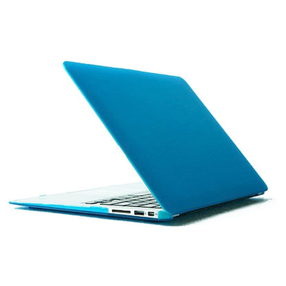 ENKAY for MacBook Air 13.3 inch (US Version) 4 in 1 Frosted Hard Shell Plastic Protective Case with Screen Protector & Keyboard Guard & Anti-dust Plugs(Blue) - MacBook Air Cases by ENKAY | Online Shopping South Africa | PMC Jewellery | Buy Now Pay Later Mobicred