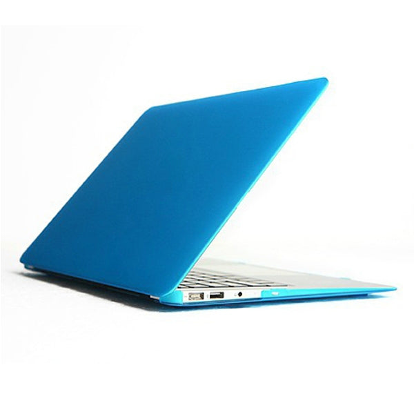 ENKAY for MacBook Air 13.3 inch (US Version) 4 in 1 Frosted Hard Shell Plastic Protective Case with Screen Protector & Keyboard Guard & Anti-dust Plugs(Blue) - MacBook Air Cases by ENKAY | Online Shopping South Africa | PMC Jewellery | Buy Now Pay Later Mobicred