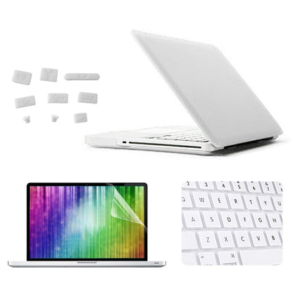 ENKAY for MacBook Pro 15.4 inch (US Version) / A1286 4 in 1 Frosted Hard Shell Plastic Protective Case with Screen Protector & Keyboard Guard & Anti-dust Plugs(White) - MacBook Pro Cases by ENKAY | Online Shopping South Africa | PMC Jewellery | Buy Now Pay Later Mobicred