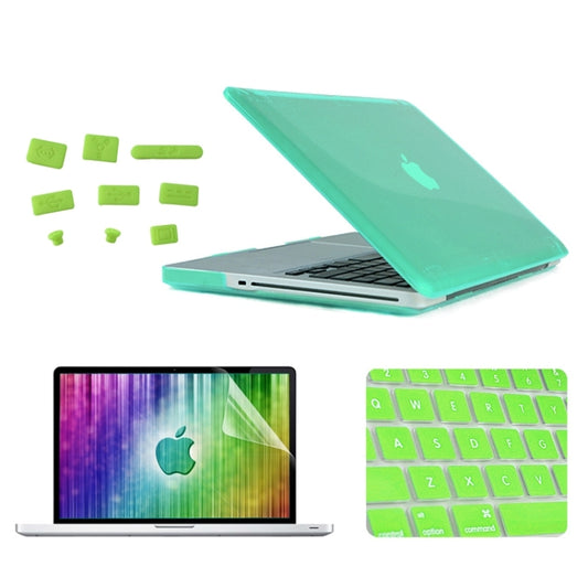 ENKAY for MacBook Pro 13.3 inch (US Version) / A1278 4 in 1 Crystal Hard Shell Plastic Protective Case with Screen Protector & Keyboard Guard & Anti-dust Plugs(Green) - MacBook Pro Cases by ENKAY | Online Shopping South Africa | PMC Jewellery | Buy Now Pay Later Mobicred