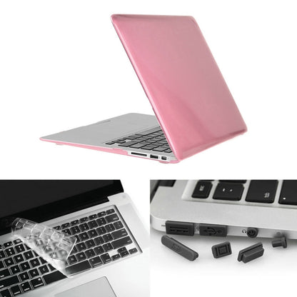 ENKAY for Macbook Air 11.6 inch (US Version) / A1370 / A1465 Hat-Prince 3 in 1 Crystal Hard Shell Plastic Protective Case with Keyboard Guard & Port Dust Plug(Pink) - MacBook Air Cases by ENKAY | Online Shopping South Africa | PMC Jewellery | Buy Now Pay Later Mobicred