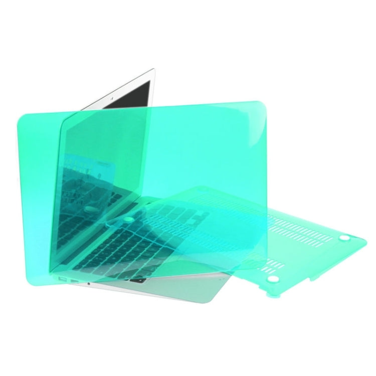 ENKAY for Macbook Air 13.3 inch (US Version) / A1369 / A1466 Hat-Prince 3 in 1 Crystal Hard Shell Plastic Protective Case with Keyboard Guard & Port Dust Plug(Green) - MacBook Air Cases by ENKAY | Online Shopping South Africa | PMC Jewellery | Buy Now Pay Later Mobicred