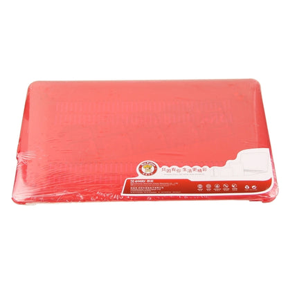 ENKAY for Macbook Air 13.3 inch (US Version) / A1369 / A1466 Hat-Prince 3 in 1 Crystal Hard Shell Plastic Protective Case with Keyboard Guard & Port Dust Plug(Red) - MacBook Air Cases by ENKAY | Online Shopping South Africa | PMC Jewellery | Buy Now Pay Later Mobicred