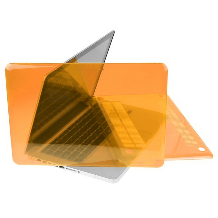 ENKAY for Macbook Pro 15.4 inch (US Version) / A1286 Hat-Prince 3 in 1 Crystal Hard Shell Plastic Protective Case with Keyboard Guard & Port Dust Plug(Orange) - MacBook Pro Cases by ENKAY | Online Shopping South Africa | PMC Jewellery | Buy Now Pay Later Mobicred