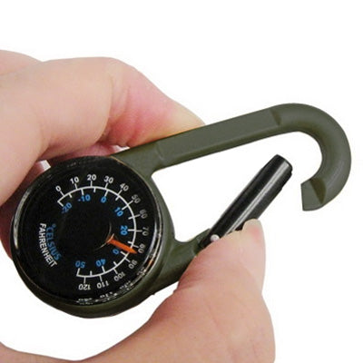 Carabiner Key Compass & Thermometer Hiking Outdoor Travel - Hiking Meter by PMC TechLife | Online Shopping South Africa | PMC TechLife