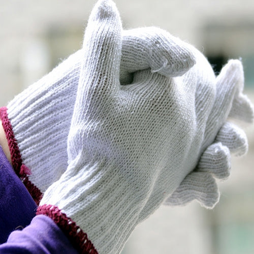 Working Gloves / Cotton Gloves Wear-Resistant(White) - Safety Gloves by PMC TechLife | Online Shopping South Africa | PMC TechLife | Buy Now Pay Later Mobicred