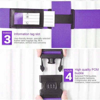 Luggage Strap Cross Belt Adjustable Packing Band Belt Strap with Password Lock for Luggage Travel Suitcase - Tapes & Ropes by PMC Jewellery | Online Shopping South Africa | PMC Jewellery | Buy Now Pay Later Mobicred