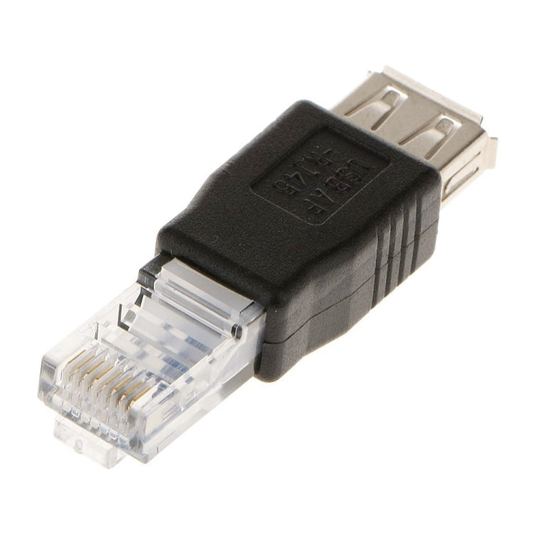 RJ45 Male to USB AF Adapter(Black) - USB Adapter by PMC Jewellery | Online Shopping South Africa | PMC Jewellery