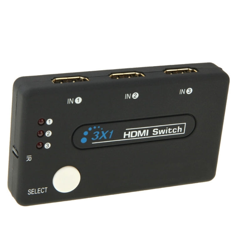 Mini 3x1 HD 1080P HDMI V1.3 Selector with Remote Control for HDTV / STB/ DVD / Projector / DVR - Splitter by PMC TechLife | Online Shopping South Africa | PMC TechLife