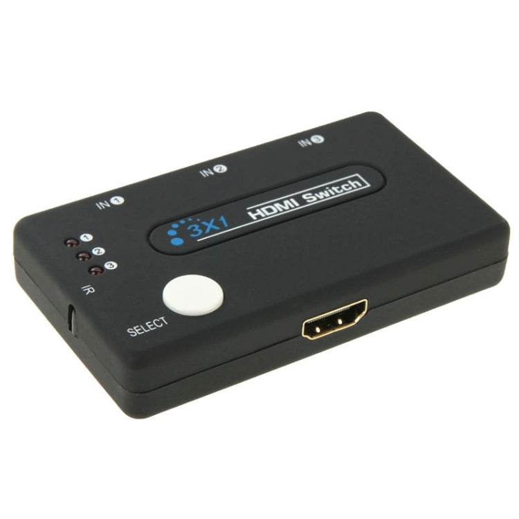 Mini 3x1 HD 1080P HDMI V1.3 Selector with Remote Control for HDTV / STB/ DVD / Projector / DVR - Splitter by PMC TechLife | Online Shopping South Africa | PMC TechLife