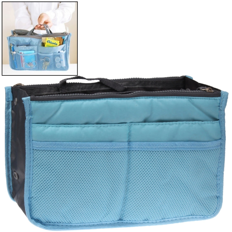 Thicken Portable Multi-function Double Zipper Cosmetic Bag, Storage Bag in Bag (Blue) - free shipping - PMC TechLife - Order now!