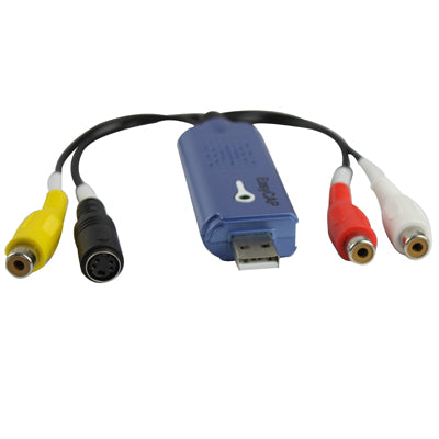 Easycap USB 2.0 Video Capture & Edit with Audio (Supports NTSC/PAL/SECAM, Video format)(Blue) - Video Capture Card by PMC TechLife | Online Shopping South Africa | PMC TechLife