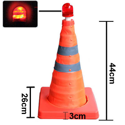 Lift Road Safety Road Cones with Warning Dome, Height: 44cm - Warning Lights by PMC Jewellery | Online Shopping South Africa | PMC Jewellery | Buy Now Pay Later Mobicred