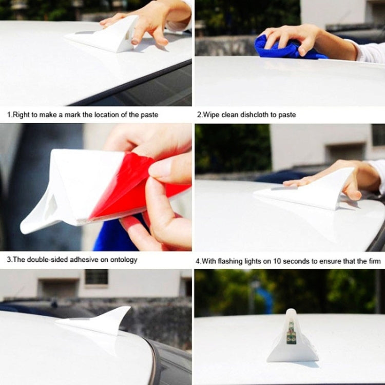 Solar Shark Fin High-positioned Alarm Light(Blue) - Warning Lights by PMC TechLife | Online Shopping South Africa | PMC TechLife | Buy Now Pay Later Mobicred