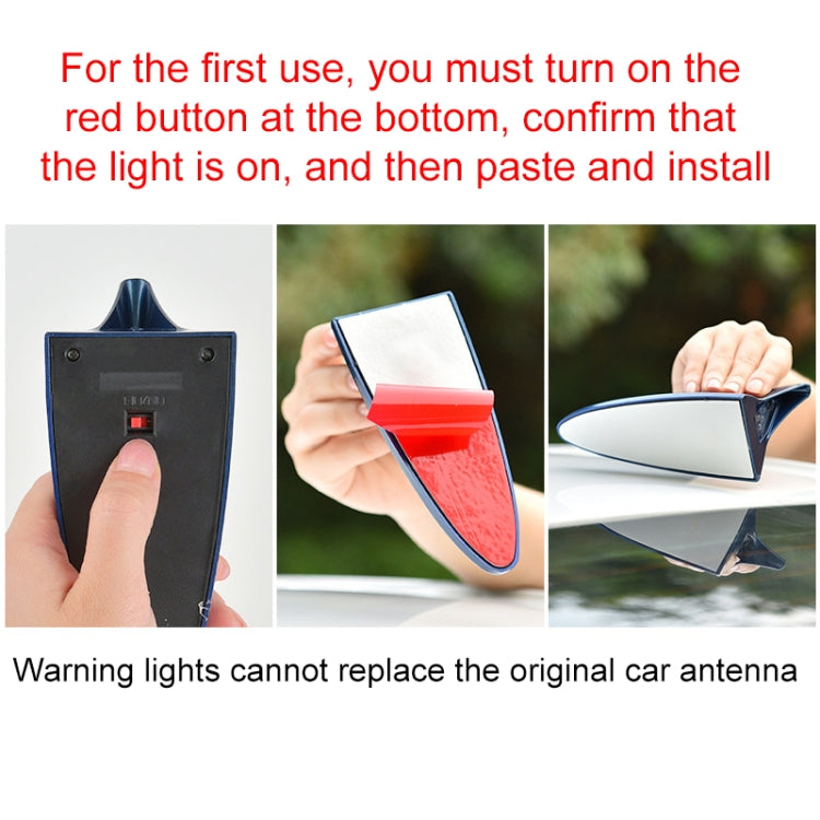 Solar Shark Fin High-positioned Alarm Light(White) - Warning Lights by PMC TechLife | Online Shopping South Africa | PMC TechLife | Buy Now Pay Later Mobicred