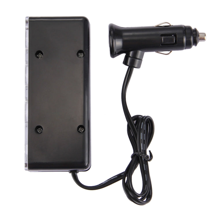 WF-0096 Triple Socket 12V/24V Car Cigarette Lighter USB Power(Black) - Cigar Socket by PMC Jewellery | Online Shopping South Africa | PMC Jewellery | Buy Now Pay Later Mobicred