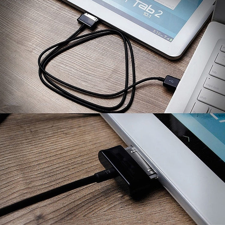 1m 30 Pin to USB Data Charging Sync Cable, For Galaxy Tab 7.0 Plus / Galaxy Tab 7.7 / Galaxy Tab 7 / P1000 / Galaxy Tab 10.1 / P7100 / Galaxy Tab 8.9 / P7300 / Galaxy Tab 10.1 / Galaxy Note 10.1 / Galaxy Note 8.0(White) - Micro USB Cable by PMC Jewellery | Online Shopping South Africa | PMC Jewellery